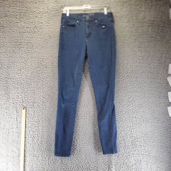 Universal Thread Jeans Women 10/30 Long Blue High Rise Skinny Stretch Denim - Picture 1 of 12